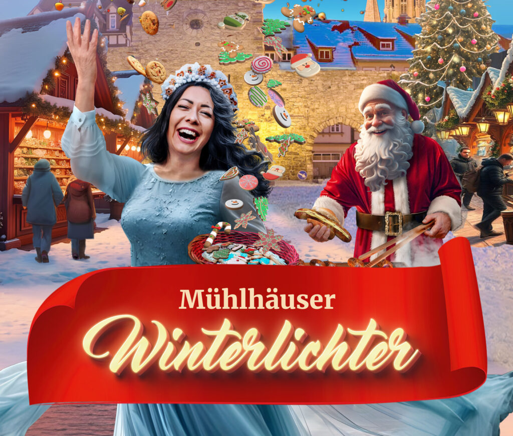 Der Bratwurstweihnachtsmarkt
Der größte überdachte Weihnachtsmarkt in Thüringen und Hessen!
Jeden Samstag und Sonntag 17 Uhr und 19 Uhr Weihnachtsparade mit Bühnenprogramm.