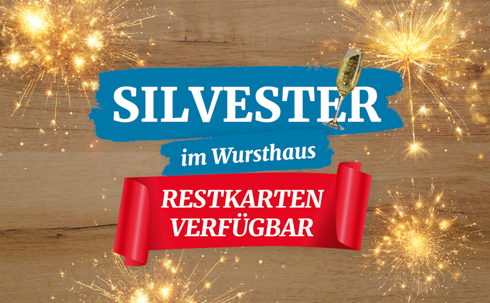 Kommt zum 1. Bratwurstsilvester ans Bratwurstmuseum und startet mit Bratwurst ins neue Jahr!
Mit unserem Wursthaus DJ, Ochsenkeule am Spieß mit frischen Salaten und vegetarische Alternativen ...